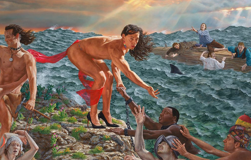 Kent Monkman (Cree, b. 1965). Welcoming the Newcomers, 2019. The Metropolitan Museum of Art, New York, Purchase, Donald R. Sobey Foundation CAF Canada Project Gift, 2020. Image courtesy of the artist