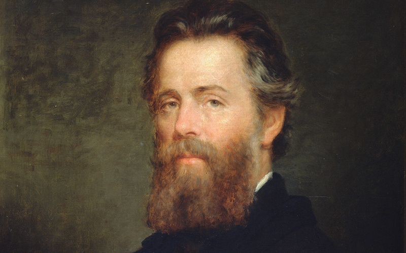 Herman Melville (détail), 1870. Peinture à l'huile par Joseph Oriel Eaton.