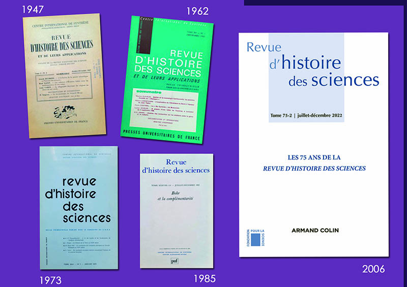 Visuel les 75 ans de la revu Histoire des Sciences