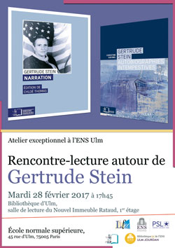 Affiche rencontre Gertrude Stein
