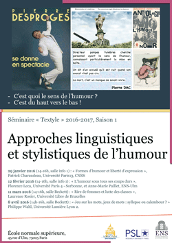 Affiche approches linguistiques humour