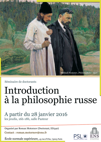 Affiche intro philosophie russe