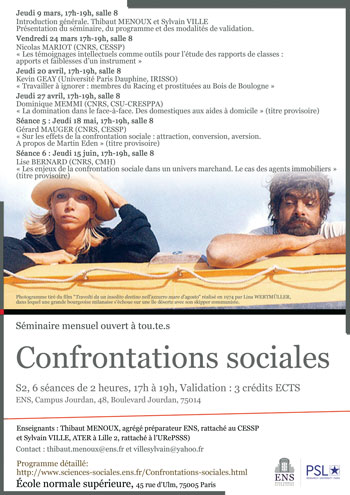 Affiche confrontations sociales