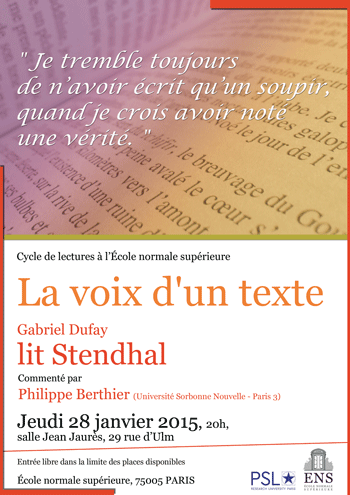 Affiche voix d'un texte