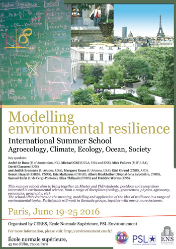 Affiche Modelling environmental resilience