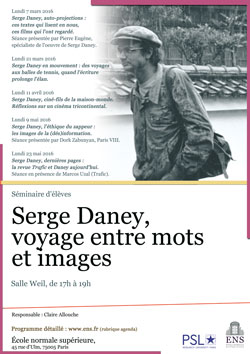 Affiche Serge Daney