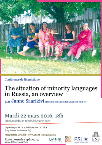 Affiche conférence linguistique