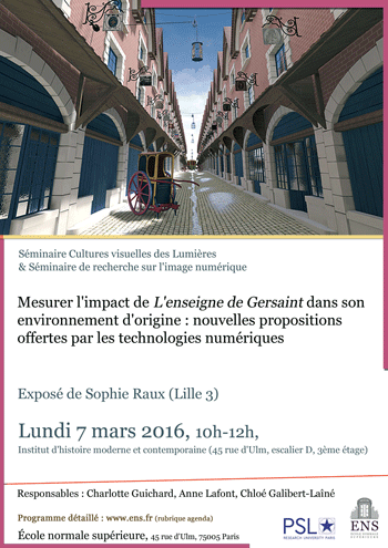 Affiche conférence Gersaint