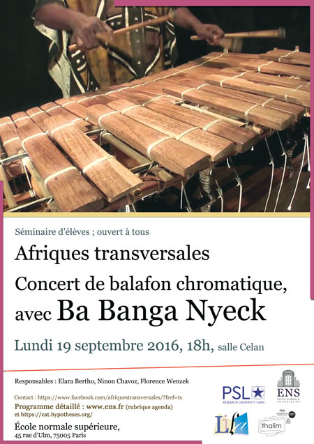 Affiche Concert de balafon 