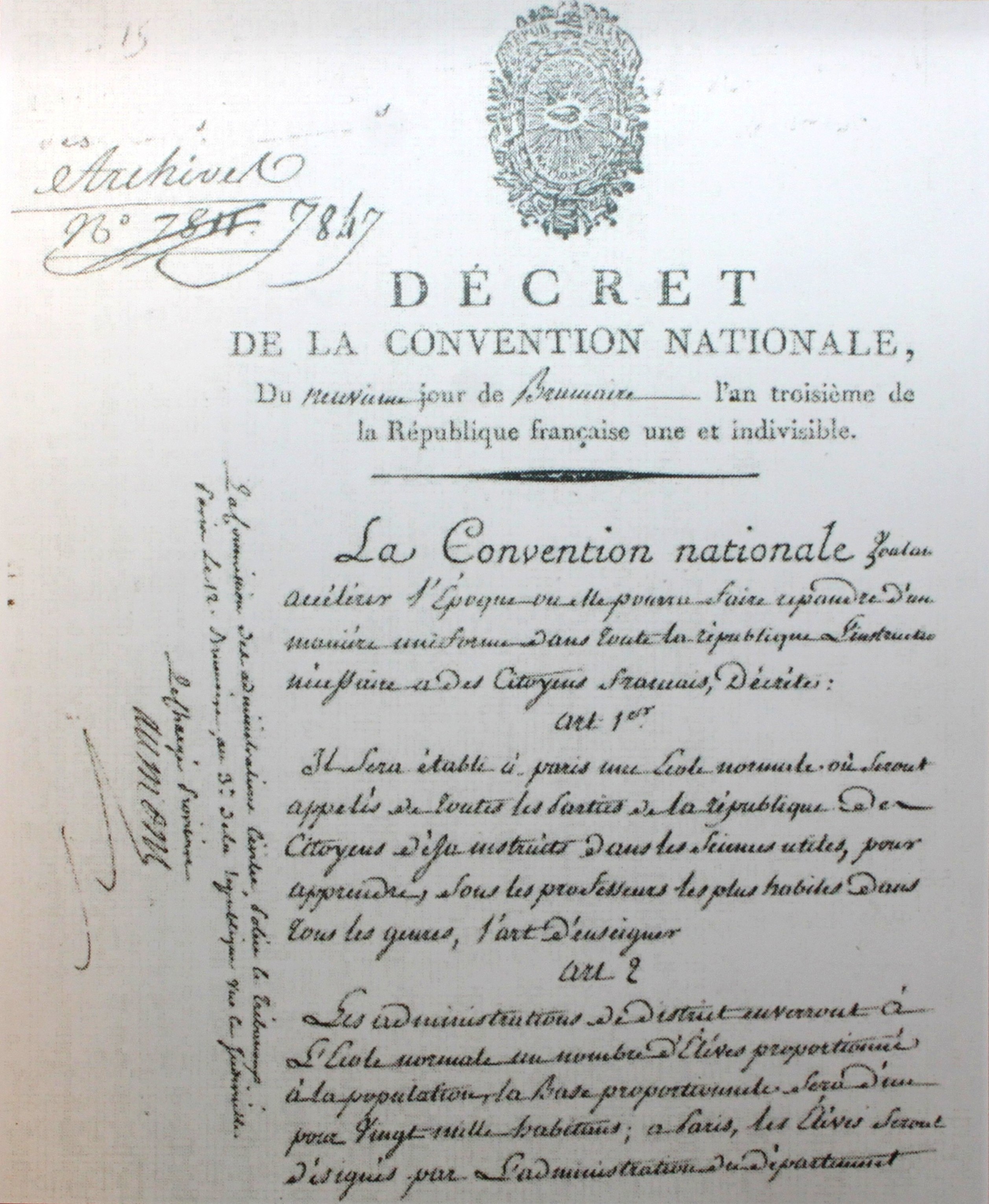 décret création ens