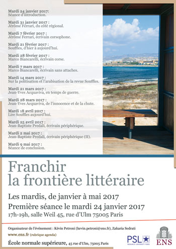 Affiche frontière littéraire