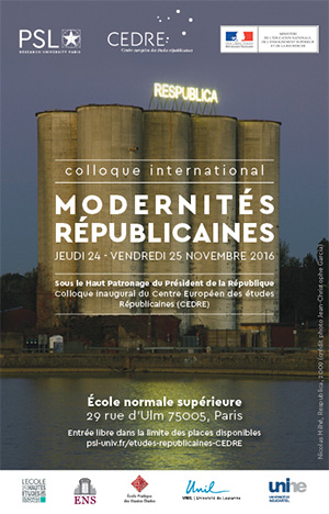 Affiche modernités républicaines